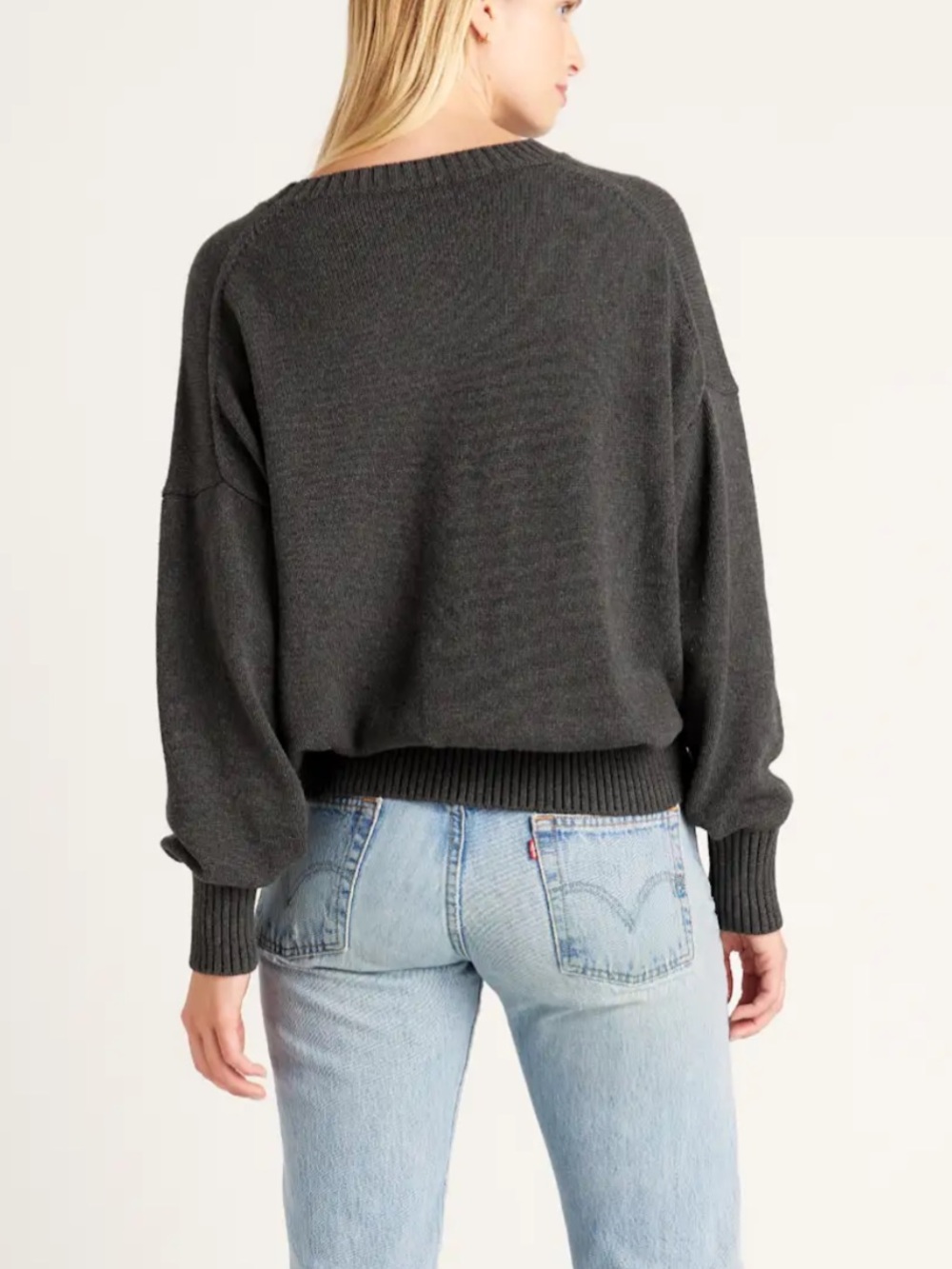 Quince 100% Organic Cotton Boyfriend Crew Sweater XS - Picture 2 of 6